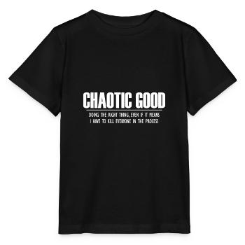 Chaotic good nerd jeu de rôle Geek cadeau - T-shirt bio MINI CREATOR Stanley/Stella Enfant - noir - Devant - Mikhail (115cm)