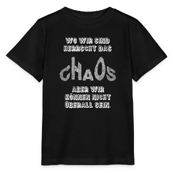 Chaos Zitat mit Handgeschriebenem Design - Stanley/Stella Kinder T-Shirt MINI CREATOR  - Schwarz - Vorne - Mikhail (115cm)