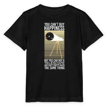 Astronomy Telescope Gift Science - T-shirt bio MINI CREATOR Stanley/Stella Enfant - noir - Devant - Mikhail (115cm)