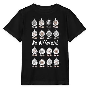 Be Different Schafe - Stanley/Stella Kinder T-Shirt MINI CREATOR  - Schwarz - Vorne - Mikhail (115cm)