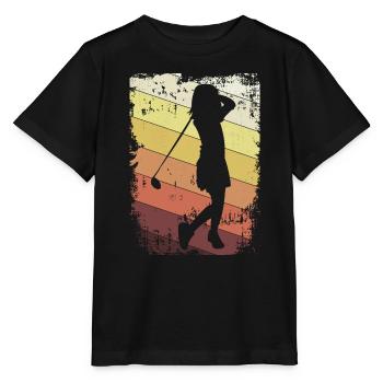 She is a golfer - Stanley/Stella MINI CREATOR Kids’ T-Shirt - black - Front - Mikhail (115cm)
