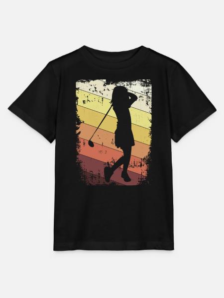 Golf Golfspielerin - Stanley/Stella Kinder T-Shirt MINI CREATOR - Schwarz