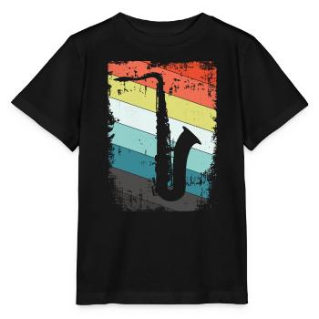 Saxophone saxophone - Stanley/Stella MINI CREATOR Kids’ T-Shirt - black - Front - Mikhail (115cm)