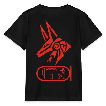Dieu Anubis (rouge) - T-shirt bio MINI CREATOR Stanley/Stella Enfant - noir - Devant - Mikhail (115cm)