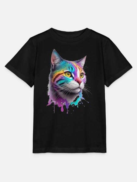 Katze - Stanley/Stella Kinder T-Shirt MINI CREATOR - Schwarz