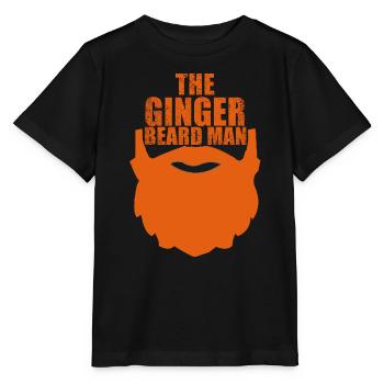 Homme barbe gingembre - T-shirt bio MINI CREATOR Stanley/Stella Enfant - noir - Devant - Mikhail (115cm)