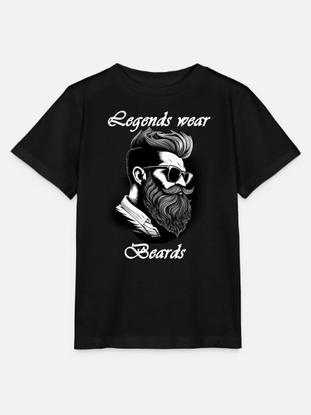 Legends wear beards weiß - Stanley/Stella Kinder T-Shirt MINI CREATOR - Schwarz