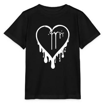 Graffiti en fusion coeur « Le grand amour » - T-shirt bio MINI CREATOR Stanley/Stella Enfant - noir - Devant - Mikhail (115cm)
