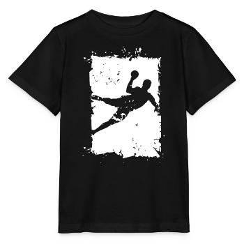 Handball Throw Explosion Destruction Illustration - Stanley/Stella MINI CREATOR Kids’ T-Shirt - black - Front - Mikhail (115cm)