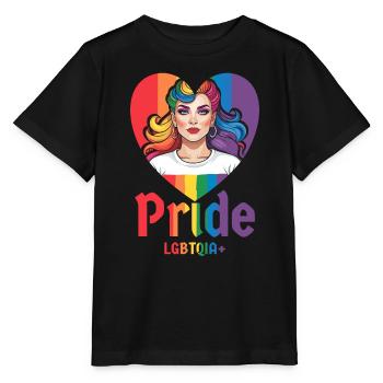 Fierté LGBT - T-shirt bio MINI CREATOR Stanley/Stella Enfant - noir - Devant - Mikhail (115cm)