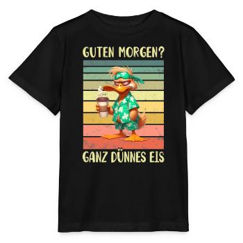 Ente Morgenmuffel - Stanley/Stella Kinder T-Shirt MINI CREATOR  - Schwarz - Vorne - Mikhail (115cm)
