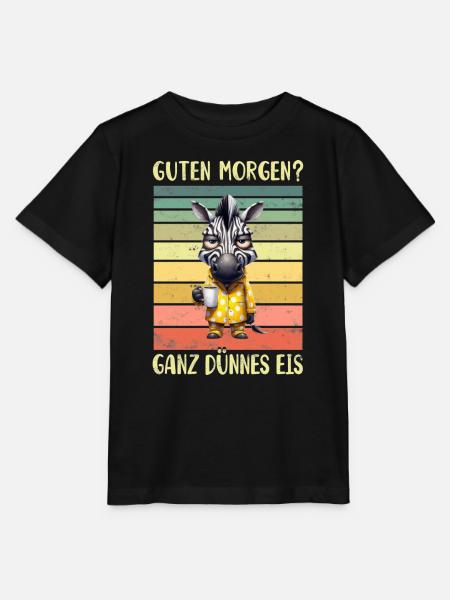 Zebra Morgenmuffel - Stanley/Stella Kinder T-Shirt MINI CREATOR  - Schwarz