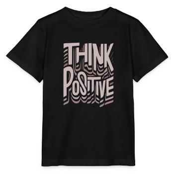 Positiv denken - Stanley/Stella Kinder T-Shirt MINI CREATOR  - Schwarz - Vorne - Mikhail (115cm)