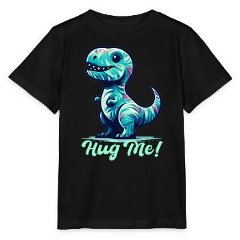 T-Rex Hug Me Cadeau Câlin - T-shirt bio MINI CREATOR Stanley/Stella Enfant - noir - Devant - Mikhail (115cm)
