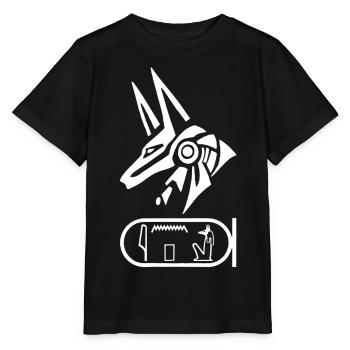 Egyptian god Anubis (white) - Stanley/Stella MINI CREATOR Kids’ T-Shirt - black - Front - Mikhail (115cm)