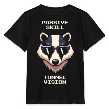 Passif : Vision tunnel | Creusement de tunnels Badger - T-shirt bio MINI CREATOR Stanley/Stella Enfant - noir - Devant - Mikhail (115cm)