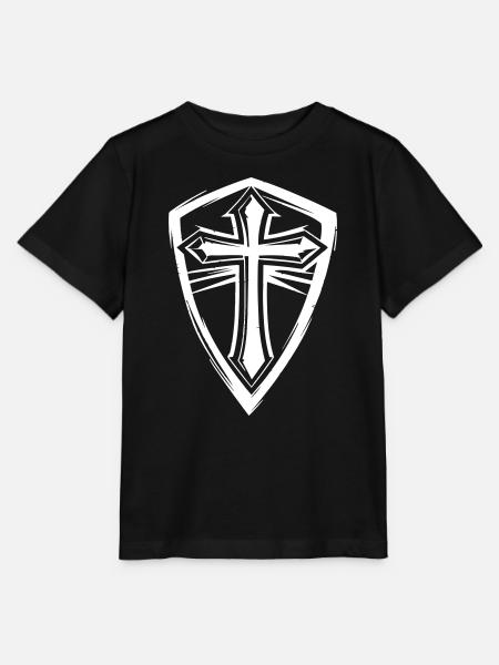 Kreuzsymbol im Shield-Design - Stanley/Stella Kinder T-Shirt MINI CREATOR - Schwarz