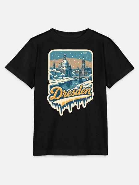 Winterliches Dresden – Altstadt im Schnee - Stanley/Stella Kinder T-Shirt MINI CREATOR  - Schwarz