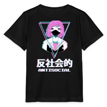 Esthétique de fille asociale, lunatique et mignonne - T-shirt bio MINI CREATOR Stanley/Stella Enfant - noir - Devant - Mikhail (115cm)