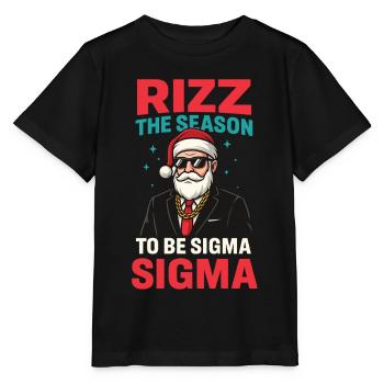Rizz Christmas Sigma Santa Santa Claus Gen Z - T-shirt bio MINI CREATOR Stanley/Stella Enfant - noir - Devant - Mikhail (115cm)