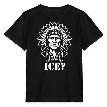 Silhouette du chef autochtone - T-shirt bio MINI CREATOR Stanley/Stella Enfant - noir - Devant - Mikhail (115cm)
