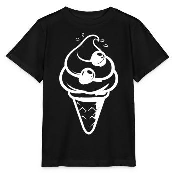 Speiseeis Zeichnung - Stanley/Stella Kinder T-Shirt MINI CREATOR  - Schwarz - Vorne - Mikhail (115cm)