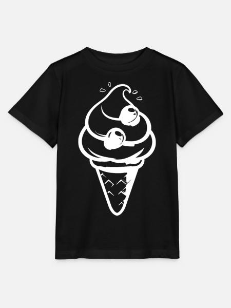 Speiseeis Zeichnung - Stanley/Stella MINI CREATOR Kids’ T-Shirt - black