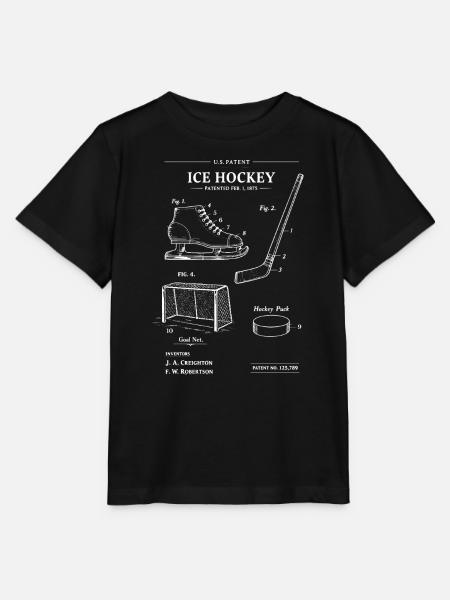 Hockey-Patent-Bauplan - Stanley/Stella Kinder T-Shirt MINI CREATOR - Schwarz