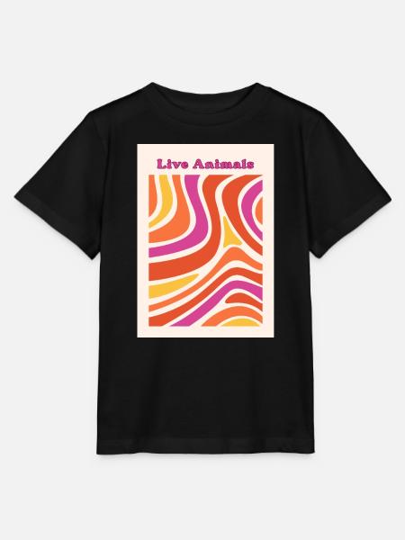 Lebendige Farbwellen - Stanley/Stella Kinder T-Shirt MINI CREATOR - Schwarz
