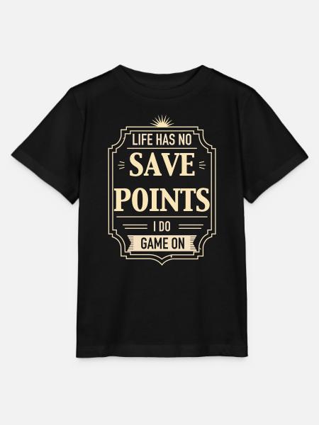 Life Has No Save Points - Stanley/Stella Kinder T-Shirt MINI CREATOR  - Schwarz