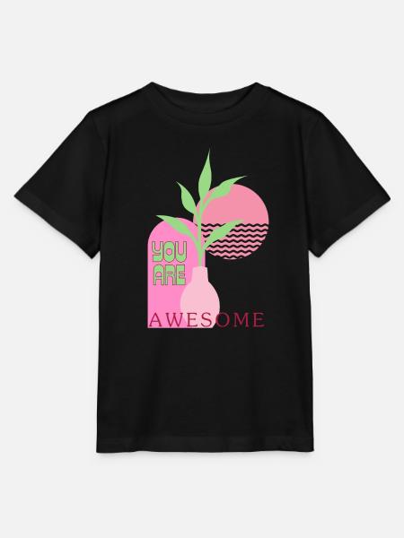 You are awesome - Stanley/Stella Kinder T-Shirt MINI CREATOR - Schwarz