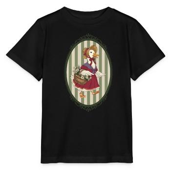 Gans in einem Vintage-Kleid - Stanley/Stella Kinder T-Shirt MINI CREATOR  - Schwarz - Vorne - Mikhail (115cm)