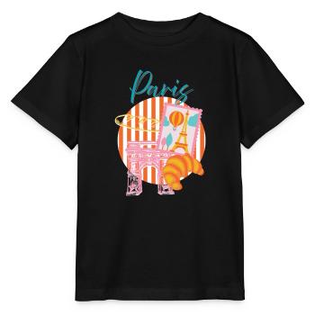 Paris Arc in Postcard Lumière - Stanley/Stella MINI CREATOR Kids’ T-Shirt - black - Front - Mikhail (115cm)