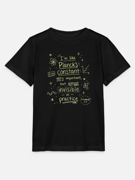 Planck-Konstante: wichtig und unsichtbar - Stanley/Stella Kinder T-Shirt MINI CREATOR - Schwarz