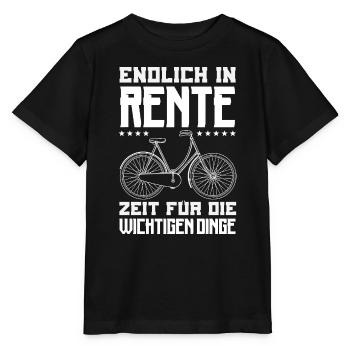 Endlich In Rente Fahrrad - Stanley/Stella Kinder T-Shirt MINI CREATOR  - Schwarz - Vorne - Mikhail (115cm)