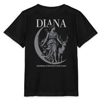 Diana Mondbeschienene Jagdgöttin - Stanley/Stella Kinder T-Shirt MINI CREATOR  - Schwarz - Vorne - Mikhail (115cm)