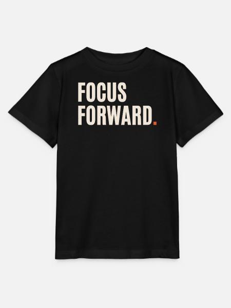 Fokus Vorwärts Typografie-Print - Stanley/Stella Kinder T-Shirt MINI CREATOR  - Schwarz