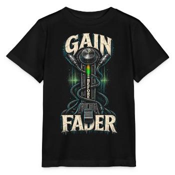 Tontechniker Audiotechnik Gain Before Fader - Stanley/Stella Kinder T-Shirt MINI CREATOR  - Schwarz - Vorne - Mikhail (115cm)