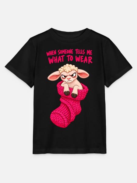 Angry Sheep – Girl Mood - Stanley/Stella Kinder T-Shirt MINI CREATOR - Schwarz