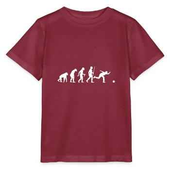 Bowling Kegeln Evolution Strike Idee 005-071 - Stanley/Stella Kinder T-Shirt MINI CREATOR  - Burgunderrot - Vorne - Kain (125cm)