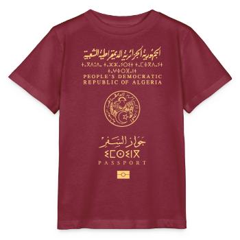 Algerischer Pass - Stanley/Stella Kinder T-Shirt MINI CREATOR  - Burgunderrot - Vorne - Kain (125cm)