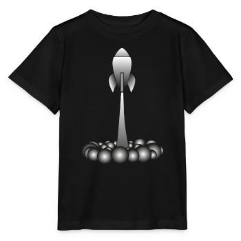 Rakete rocket - Stanley/Stella Kinder T-Shirt MINI CREATOR  - Schwarz - Vorne - Mikhail (115cm)
