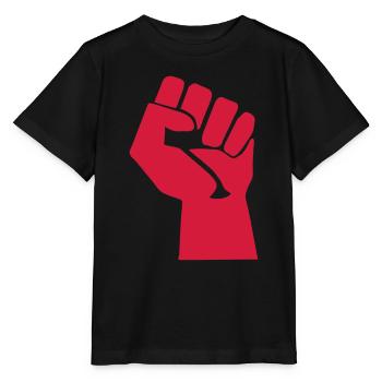 fist revolution symbol vintage sign fun fist - Stanley/Stella MINI CREATOR Kids’ T-Shirt - black - Front - Mikhail (115cm)