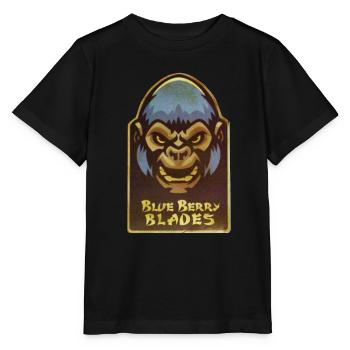 blue berry blades affe robot - Stanley/Stella Kinder T-Shirt MINI CREATOR  - Schwarz - Vorne - Mikhail (115cm)