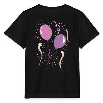 Party Ballons - Stanley/Stella Kinder T-Shirt MINI CREATOR  - Schwarz - Vorne - Mikhail (115cm)