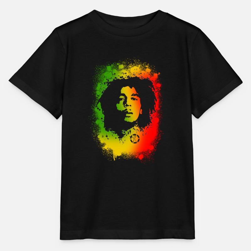 Ondoyance - Schablone rasta - Stanley/Stella Kinder T-Shirt MINI CREATOR  - Schwarz