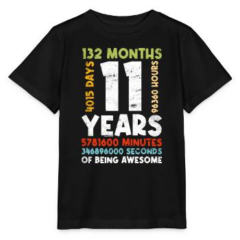 11th birthday Children 11 years Young girls - Stanley/Stella MINI CREATOR Kids’ T-Shirt - black - Front - Mikhail (115cm)