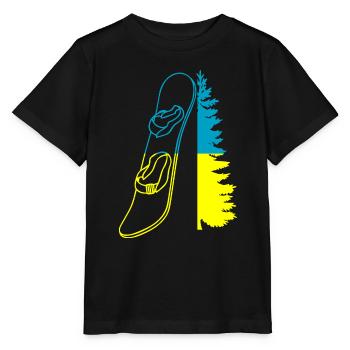 Snowboard Snowboarder - Stanley/Stella Kinder T-Shirt MINI CREATOR  - Schwarz - Vorne - Mikhail (115cm)