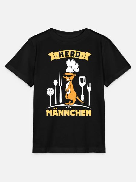 Erdmännchen als Koch und Herdmännchen - Stanley/Stella Kinder T-Shirt MINI CREATOR  - Schwarz