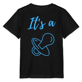 Baby Announcement Pregnancy - Boy - Surprise - Stanley/Stella MINI CREATOR Kids’ T-Shirt - black - Front - Mikhail (115cm)